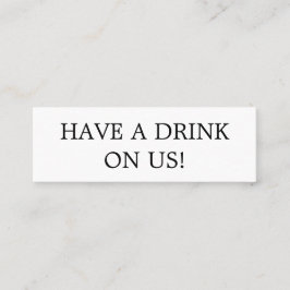 Einfaches, frisch verheiratetes Getränk Ticket