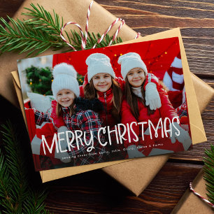Einfaches Frohe Weihnachten süße lustige ein Foto