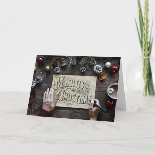 Einfaches frohes Weihnachten Dankeskarte
