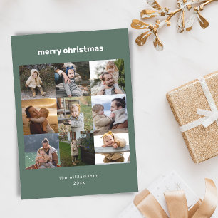 Einfaches Frohes Weihnachtsfest Multi-Foto-Raster  Feiertagskarte