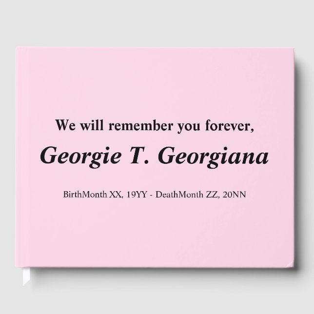 Einfaches Gästebuch (Vorderseite)