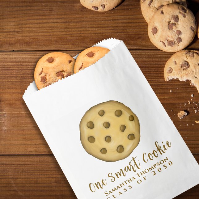 Einfaches Gastgeschenk für ein Smart Cookie Geschenktütchen (One Smart Cookie graduation party favor paper bag)