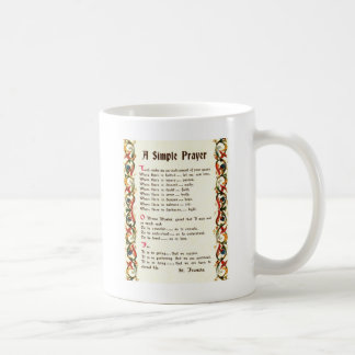 einfaches Gebet durch St Francis von Assisi Tasse