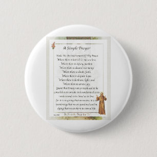 einfaches Gebet St Francis Button