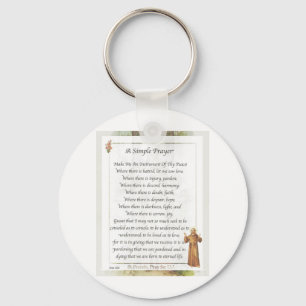 einfaches Gebet St Francis Schlüsselanhänger