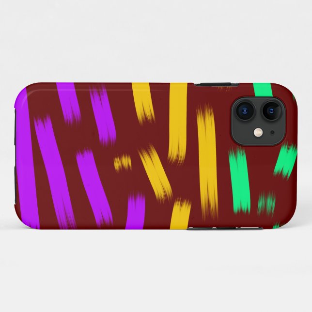 einfaches, gelbblaues Wasserfarbenlogo Case-Mate iPhone Hülle (Rückseite (Horizontal))
