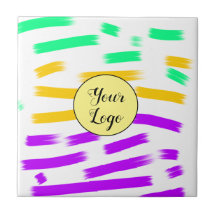 einfaches, gelbblaues Wasserfarbenlogo