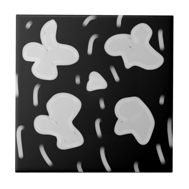 einfaches, gelbblaues Wasserfarbenlogo Fliese (Vorderseite)