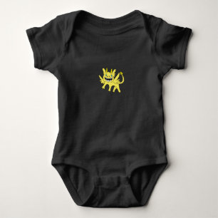 Einfaches gelbes Drachen-Baby-Top Baby Strampler