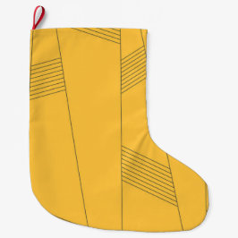 Einfaches, gelbes, modernes abstraktes Grafikdesig Großer Weihnachtsstrumpf