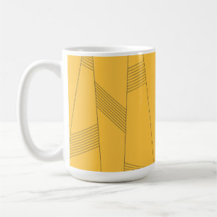 Einfaches, gelbes, modernes abstraktes Grafikdesig Kaffeetasse