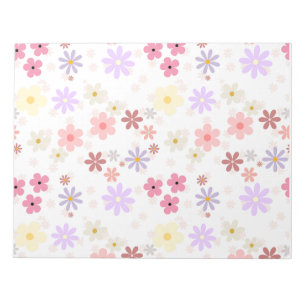 Einfaches Gemustertes Notizblock mit Floral