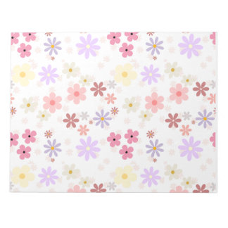 Einfaches Gemustertes Notizblock mit Floral