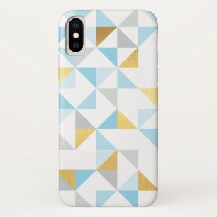 EINFACHES GEOMETRIC-modernes Dreiecksmuster blaues Case-Mate iPhone Hülle