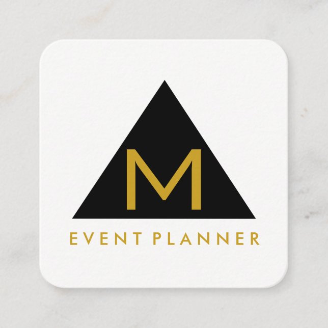 Einfaches geometrisches Dreieck Quadratische Visitenkarte (Vorderseite)