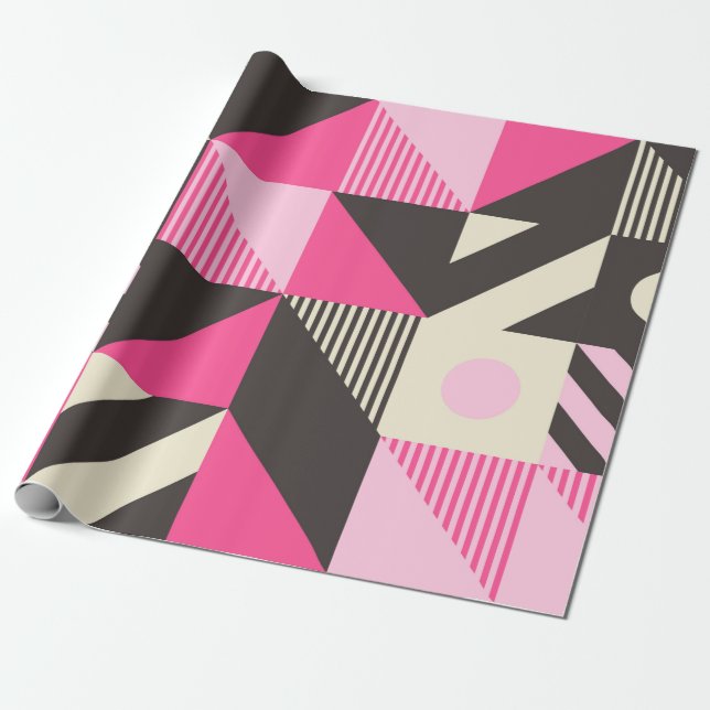 Einfaches geometrisches Kunstwerk mit bearbeitbare Geschenkpapier (Ungerollt)