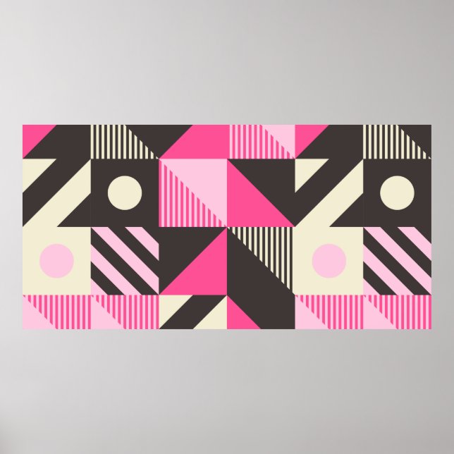 Einfaches geometrisches Kunstwerk mit bearbeitbare Poster (Vorne)