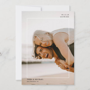 Einfaches Gerahmtes Foto Save The Date