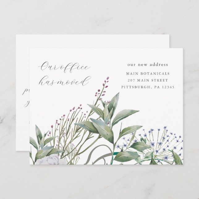 Einfaches Geschäftsbüro für Grünanlagen - Ankündig Postkarte (Vorne/Hinten)