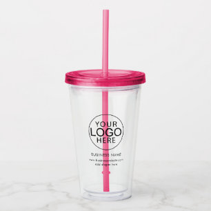 Einfaches Geschäftslogo Corporate Promotional Swag Acryltrinkbecher