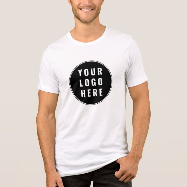 Einfaches Geschäftslogo Mitarbeiter individuell Tri-Blend Shirt (Vorderseite)
