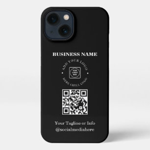 Einfaches Geschäftslogo QR-Code Promo iPhone-Hülle iPhone 13 Hülle
