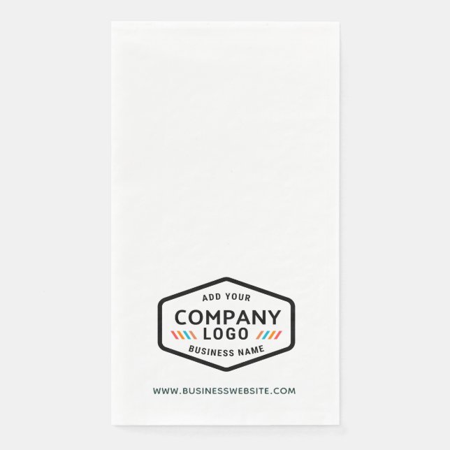 Einfaches Geschäftslogo und benutzerdefinierte Unt Serviette (Vorderseite)