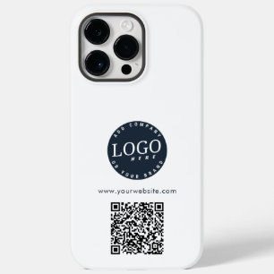 Einfaches Geschäftslogo und benutzerdefinierter QR Case-Mate iPhone 14 Pro Max Hülle