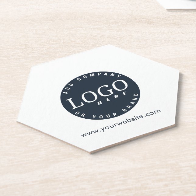 Einfaches Geschäftslogo und Corporate Website Untersetzer (angewinkelt)