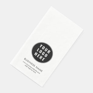 Einfaches Geschäftslogo und Website-Promotion Serviette