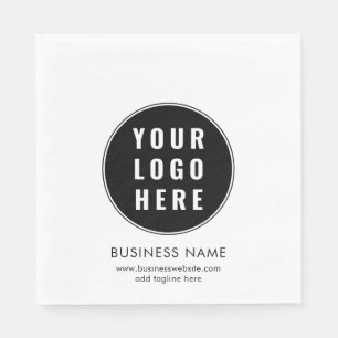 Einfaches Geschäftslogo und Werbepapier für Websit Serviette
