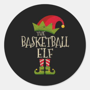 Einfaches Geschenk der Basketball Elf Kostüme Fami Runder Aufkleber
