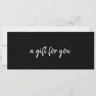 Einfaches Geschenkgutschein für Schwarze Elegante
