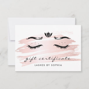 Einfaches Geschenkgutschein mit elegantem Rosatinr