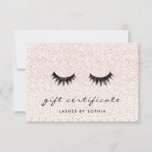 Einfaches Geschenkgutschein mit elegantem Rosatinr
