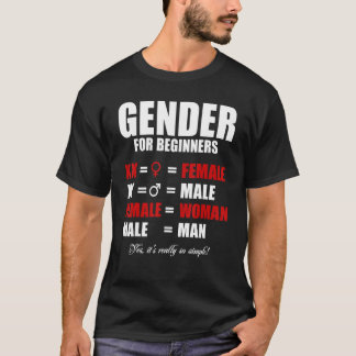 Einfaches Geschlecht für Anfänger XX Weibliche XY T-Shirt