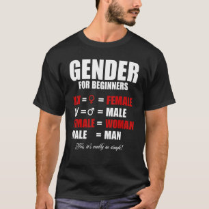 Einfaches Geschlecht für Anfänger XX Weibliche XY T-Shirt