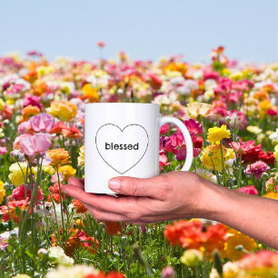 Einfaches gesegnetes Herz Christlich Kaffeetasse