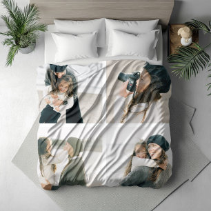 Einfaches Gitter aus vier Personalisierten Fotos Fleecedecke