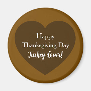 Einfaches Glück Thanksgiving Tag Türkei Lover Brow Magnet