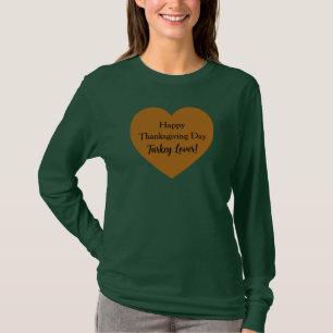 Einfaches Glück Thanksgiving Tag Türkei Lover Oran T-Shirt