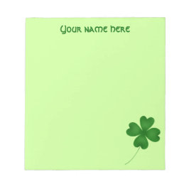 Einfaches glückliches Kleeblatt Notizblock