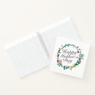 Einfaches Glücksfall-Muttertag-BlumenkreideNoteboo Notizbuch