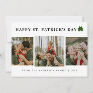 Einfaches Glücksspiel Kleeblatt st. Patrick's Day Feiertagskarte