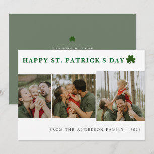 Einfaches Glücksspiel Kleeblatt st. Patrick's Day Feiertagskarte