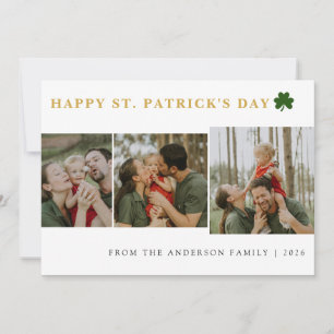 Einfaches Glücksspiel Kleeblatt st. Patrick's Day  Feiertagskarte