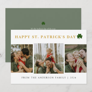 Einfaches Glücksspiel Kleeblatt st. Patrick's Day Feiertagskarte