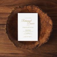 Einfaches Gold Calligraphy Probe Dinner