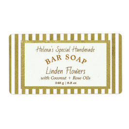 Einfaches Gold-Gerahmt-Creme-Seife-Etikett