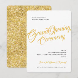 Einfaches Gold Glitzer Corporate Grand Opening Inv Einladung